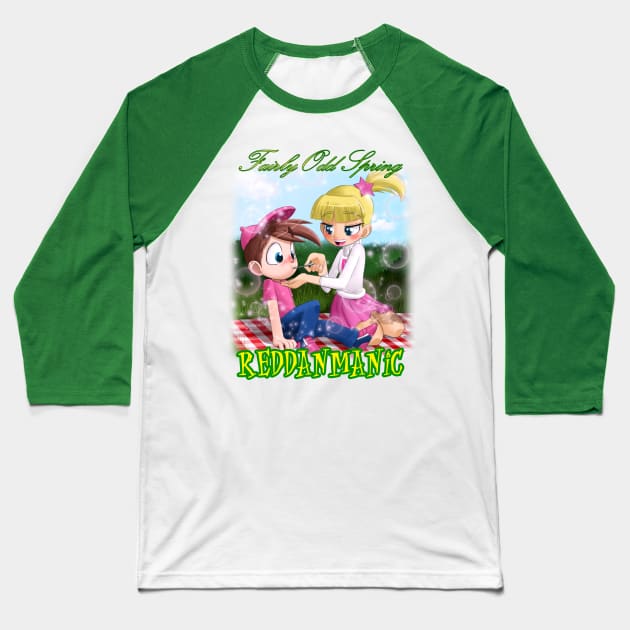 Fairly Odd Parents - Spring Picnic Baseball T-Shirt by Reddanmanic